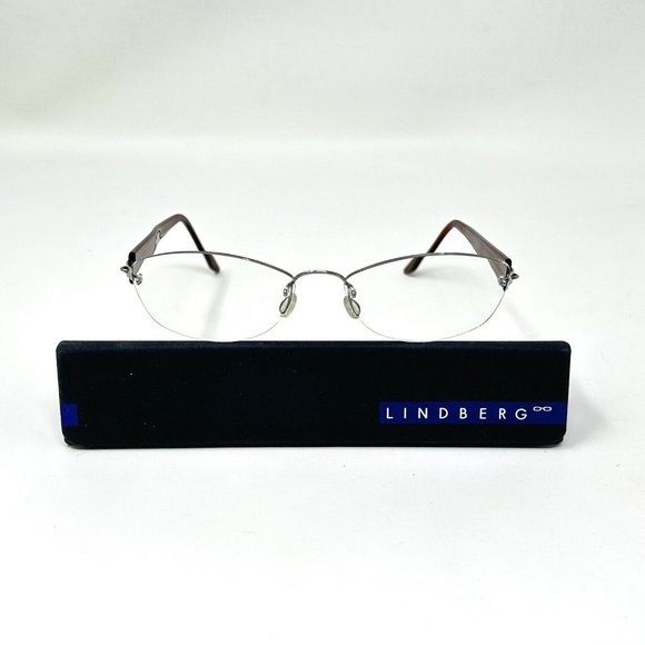 LINDBERG SPIRIT TITANIUM Eyeglasses Rimless Frame Striped Brown K50 Col. K31 - Picture 3 of 16